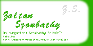 zoltan szombathy business card